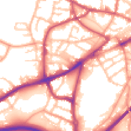 Daytime road noise heatmap for DY1 1TL