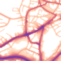 Daytime road noise heatmap for DY1 1TU