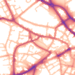 Daytime road noise heatmap for DY1 1UJ
