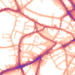 Daytime road noise heatmap for DY1 1UR