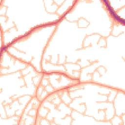 Daytime road noise heatmap for DY1 2GG
