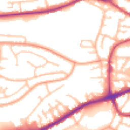 Daytime road noise heatmap for DY1 2JL