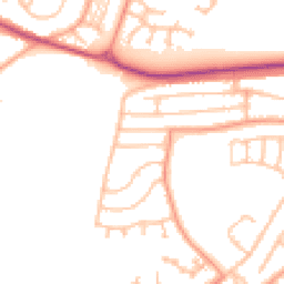 Daytime road noise heatmap for DY1 2NU