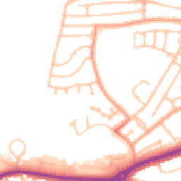 Daytime road noise heatmap for DY1 2PS