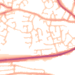 Daytime road noise heatmap for DY1 2SS