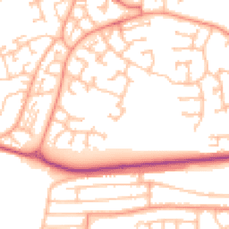 Daytime road noise heatmap for DY1 2TP