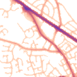 Daytime road noise heatmap for DY1 3DH
