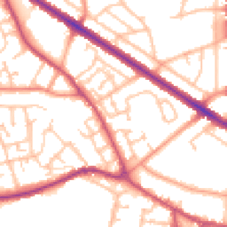 Daytime road noise heatmap for DY1 3HL