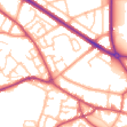 Daytime road noise heatmap for DY1 3HP