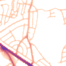 Daytime road noise heatmap for DY1 3LB