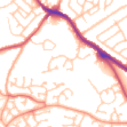 Daytime road noise heatmap for DY1 3LY