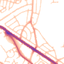 Daytime road noise heatmap for DY1 3PY
