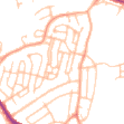 Daytime road noise heatmap for DY1 3QJ