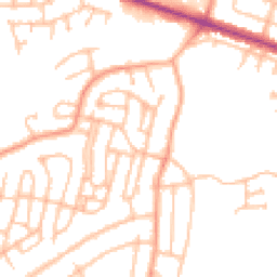 Daytime road noise heatmap for DY1 3QS