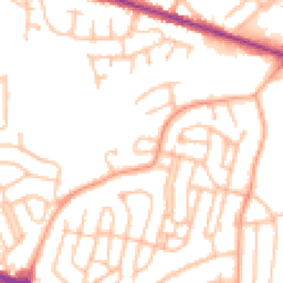 Daytime road noise heatmap for DY1 3RL