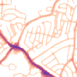 Daytime road noise heatmap for DY1 3TL