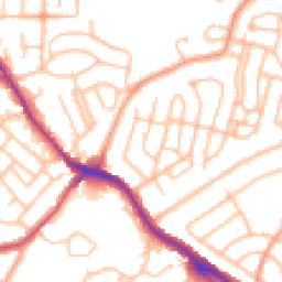 Daytime road noise heatmap for DY1 3TW