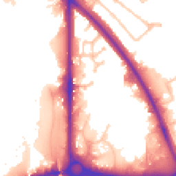 Daytime road noise heatmap for DY1 4AJ