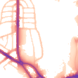 Daytime road noise heatmap for DY1 4AU