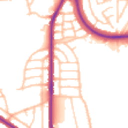 Daytime road noise heatmap for DY1 4BP