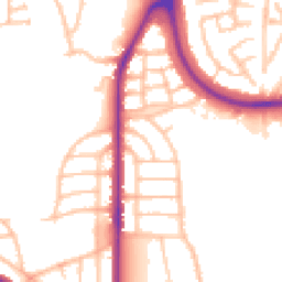 Daytime road noise heatmap for DY1 4BT