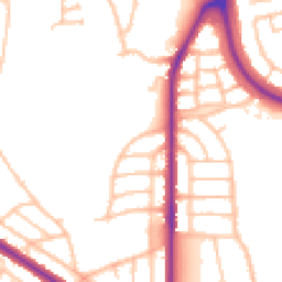 Daytime road noise heatmap for DY1 4EJ