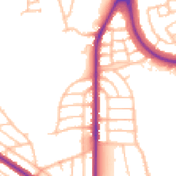 Daytime road noise heatmap for DY1 4HU