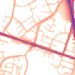 Daytime road noise heatmap for DY1 4JJ