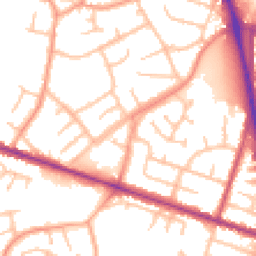 Daytime road noise heatmap for DY1 4JN