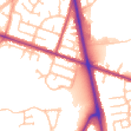 Daytime road noise heatmap for DY1 4LP