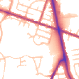 Daytime road noise heatmap for DY1 4LS