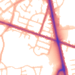 Daytime road noise heatmap for DY1 4LW