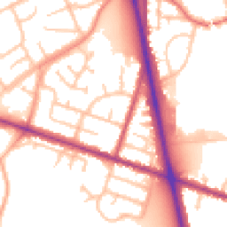 Daytime road noise heatmap for DY1 4NX