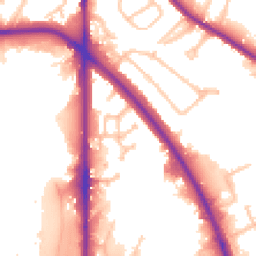 Daytime road noise heatmap for DY1 4ST