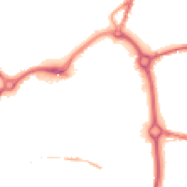Night-time road noise heatmap for DY10 1DA