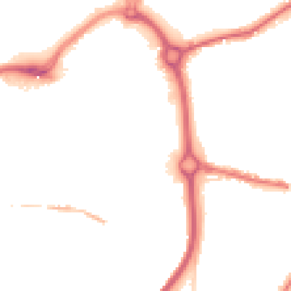 Night-time road noise heatmap for DY10 1EN