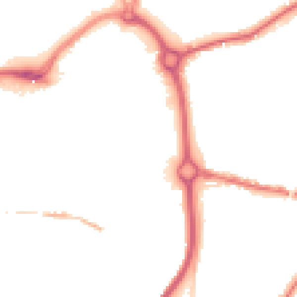 Night-time road noise heatmap for DY10 1EW