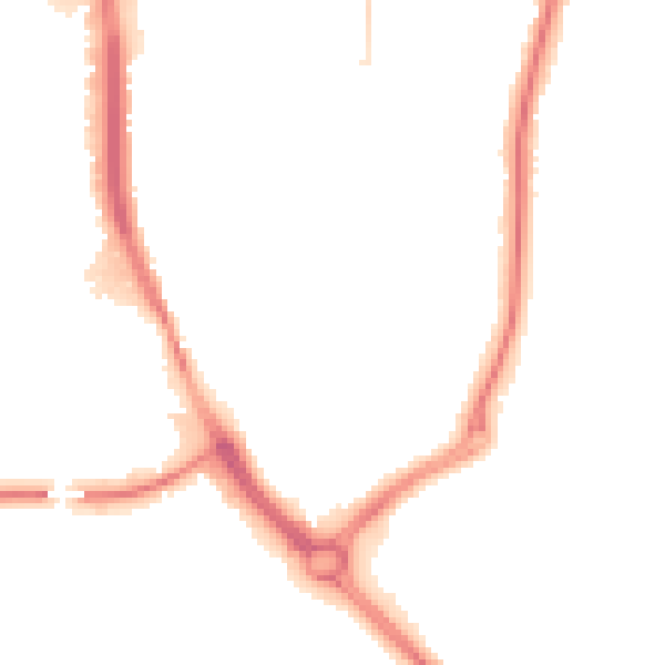 Night-time road noise heatmap for DY10 1NT