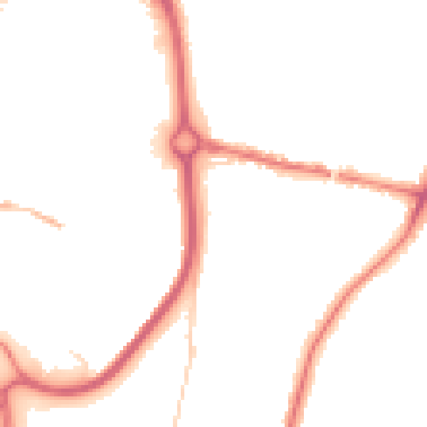 Night-time road noise heatmap for DY10 1NZ