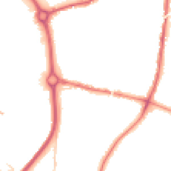 Night-time road noise heatmap for DY10 1QN