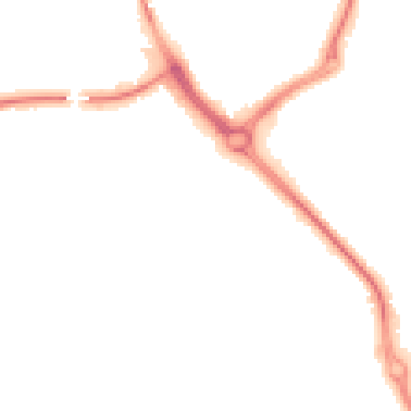 Night-time road noise heatmap for DY10 1YA