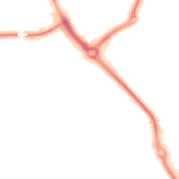 Night-time road noise heatmap for DY10 1YF