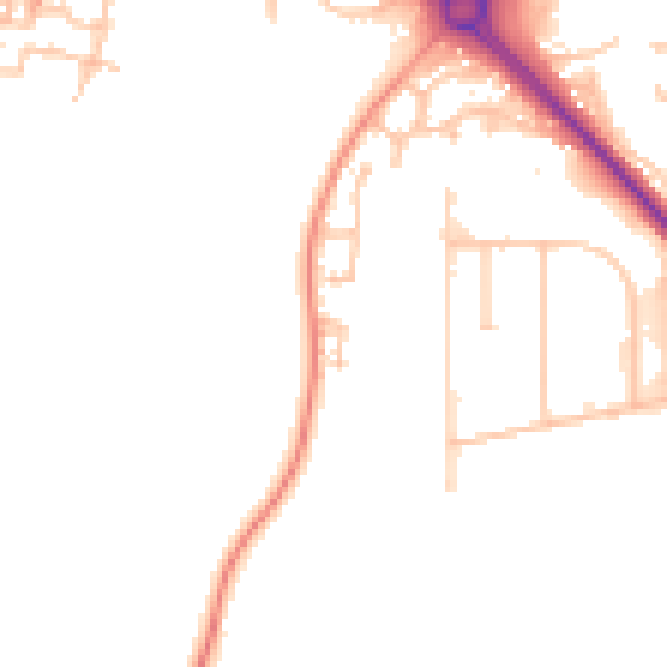 Daytime road noise heatmap for DY10 1YP