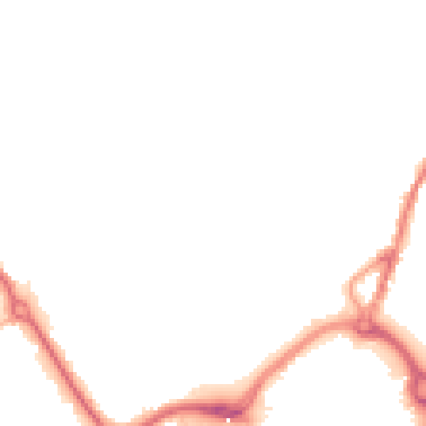 Night-time road noise heatmap for DY10 2AG