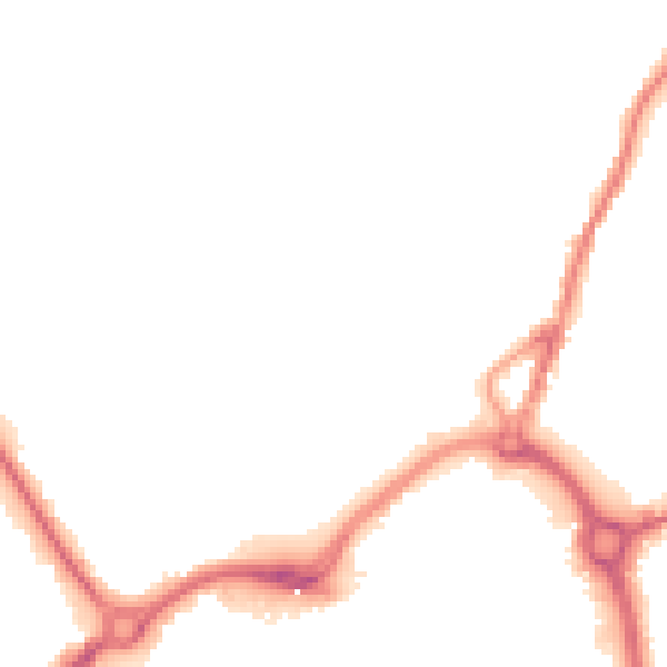 Night-time road noise heatmap for DY10 2JF