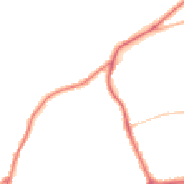Night-time road noise heatmap for DY10 2QF