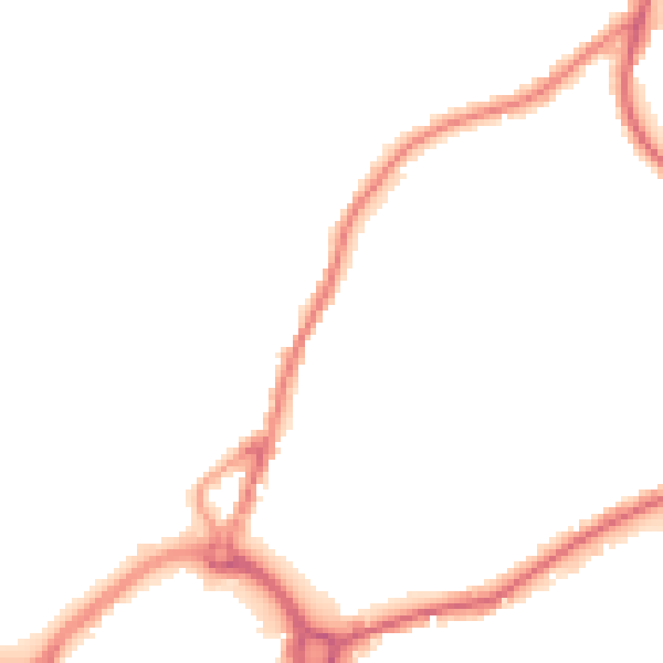Night-time road noise heatmap for DY10 2RP