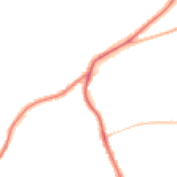 Night-time road noise heatmap for DY10 2SE
