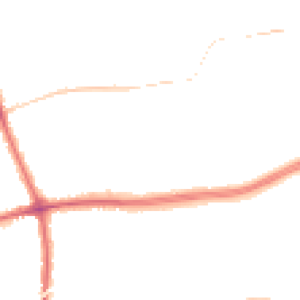 Night-time road noise heatmap for DY10 2SX