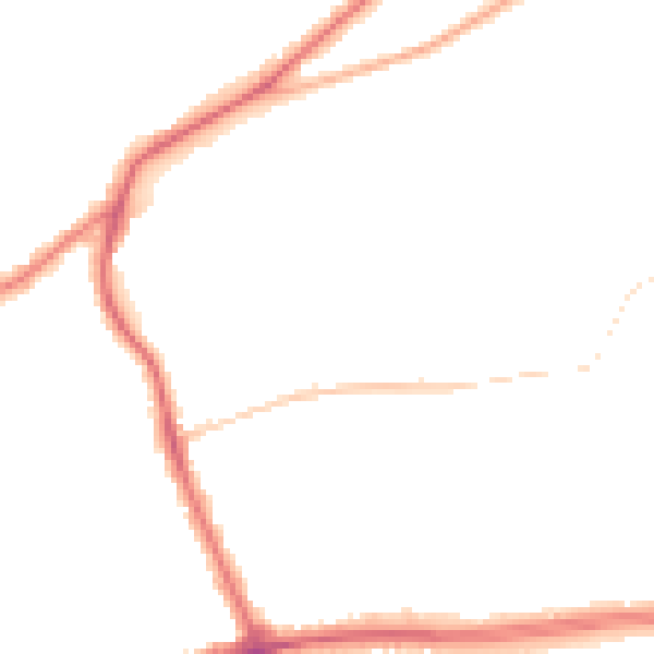 Night-time road noise heatmap for DY10 2TW